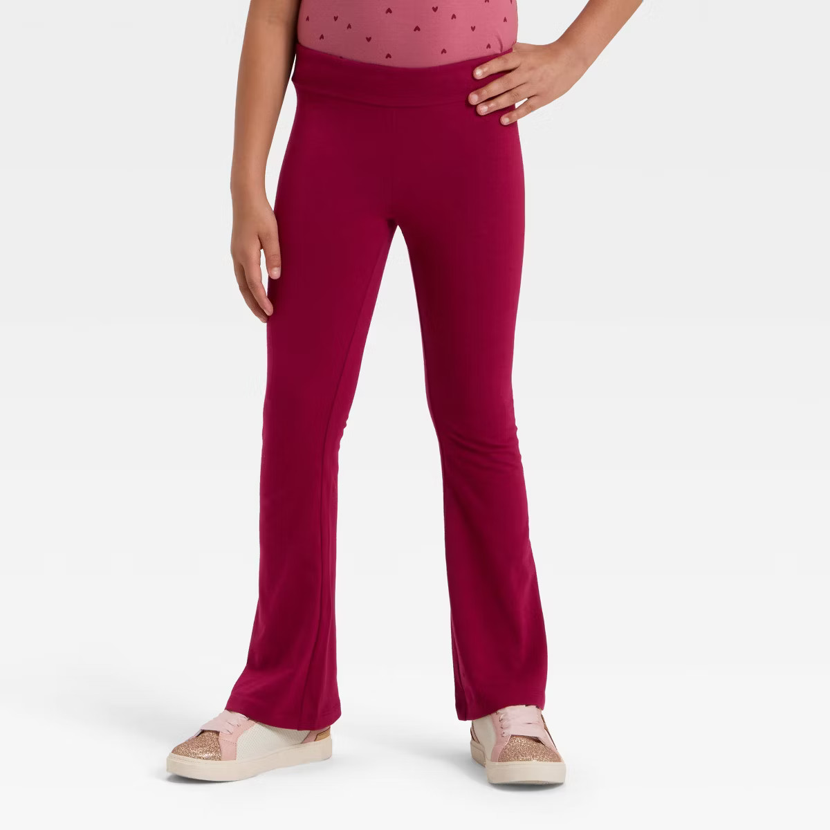 Girls' Flare Leggings - Cat & Jack™ Burgundy M | Target