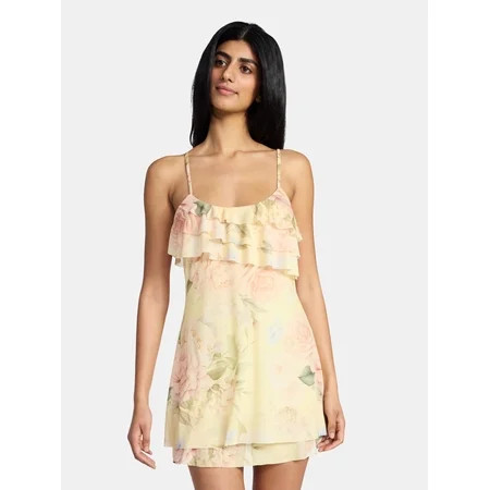 Madden NYC Women's Sleeveless Ruffle Mini Dress, Sizes XXS-XXL | Walmart (US)