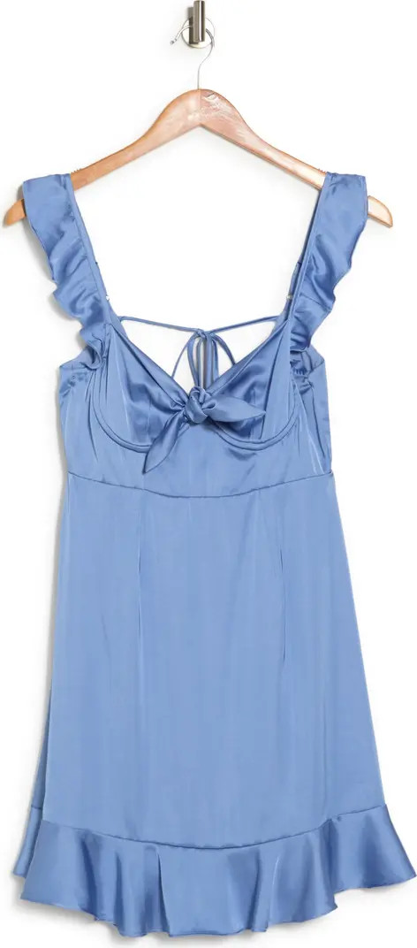 Marla Flutter Strap Satin Minidress | Nordstrom Rack