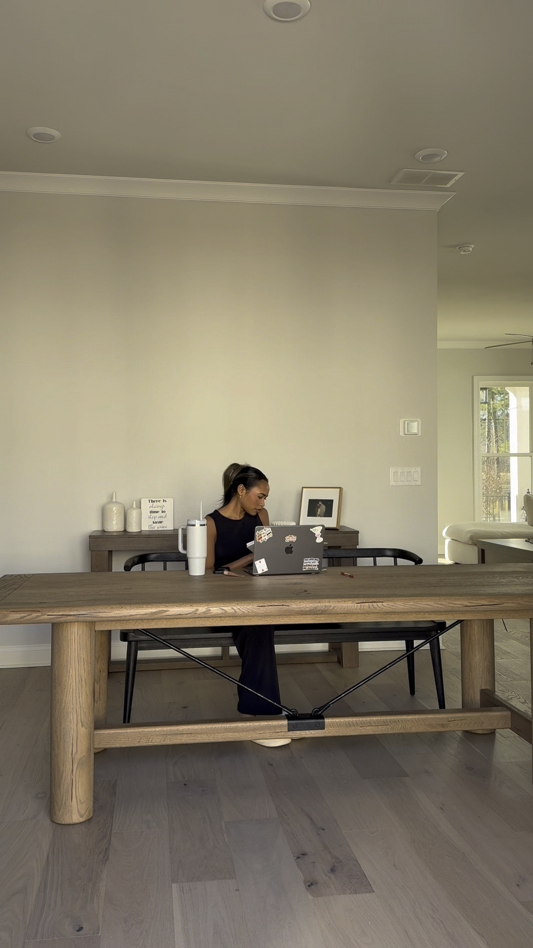 Dining table of our dreams 🤎 the quality of this table is unreal and worth every penny. We know this timeless dining table will last us for years to come and falls perfectly into our modern but cozy home aesthetic. Next step is to add black chairs around to match the bench. I can’t wait to host many family dinners and date night at home experiences here! 

Home decor, home refresh, home style, dining table, dining room, home decor inspo, kitchen style, decorate my home with me, minimal home, modern home, moving, new home style, timeless furniture 

#LTKWatchNow #LTKHome #LTKFamily