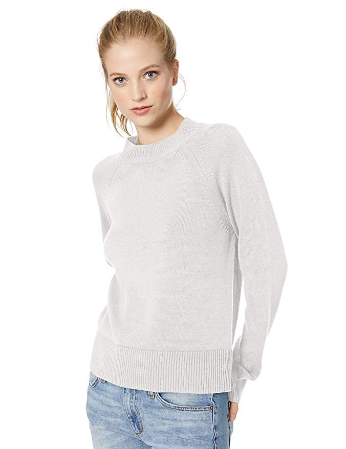 Amazon Brand - Daily Ritual Women's 100% Cotton Mock-Neck Sweater | Amazon (US)