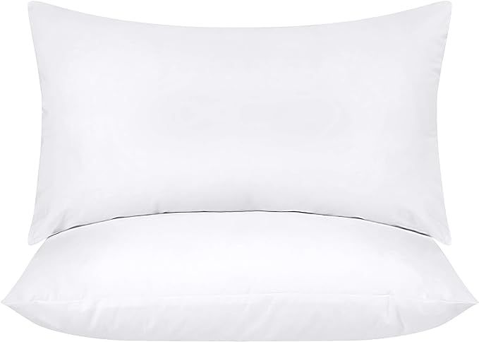 Utopia Bedding Throw Pillows Insert (Pack of 2, White) - 14 x 22 Inches Bed and Couch Pillows - I... | Amazon (US)