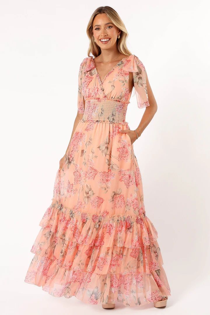 Fionna Maxi Dress - Peach Floral | Petal & Pup (US)