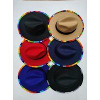Custom Hand Beaded Blue Beaded Edge Fedora Hat, Zulu Hat, Cowboy Hat, Detectives, Beadwork Black Uni | Etsy (US)