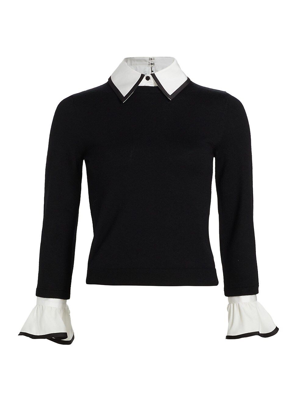 Alice + Olivia Justina Combination Wool Sweater | Saks Fifth Avenue