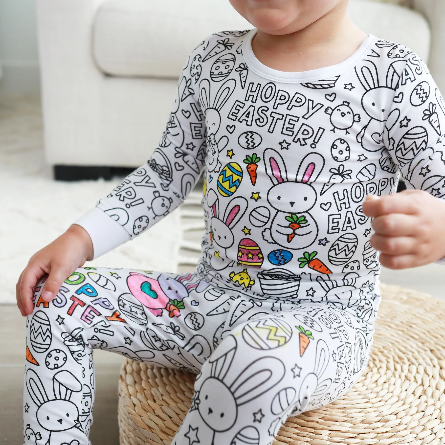 Color Me Pajama™ Two Piece Set | Hoppy Easter | Caden Lane