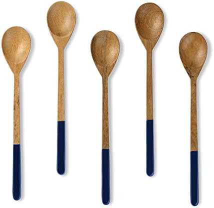 Folkulture Wooden Spoons for Mixing or Stirring, 9 Inch Mango Wood Mini Spoons for Korean or Japa... | Amazon (US)