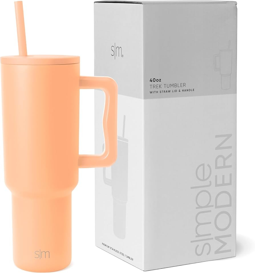 Simple Modern 40 oz Tumbler with Handle and Straw Lid | Insulated Cup Reusable Stainless Steel Wa... | Amazon (US)