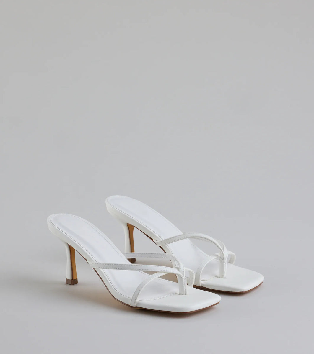 Out And About Strappy Thong Stiletto Mules | Windsor Stores
