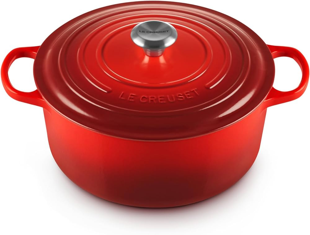Le Creuset Enameled Cast Iron Signature Round Dutch Oven, 7.25 qt., Cerise | Amazon (US)