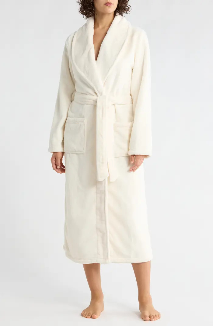 Shawl Collar Plush Longline Robe | Nordstrom