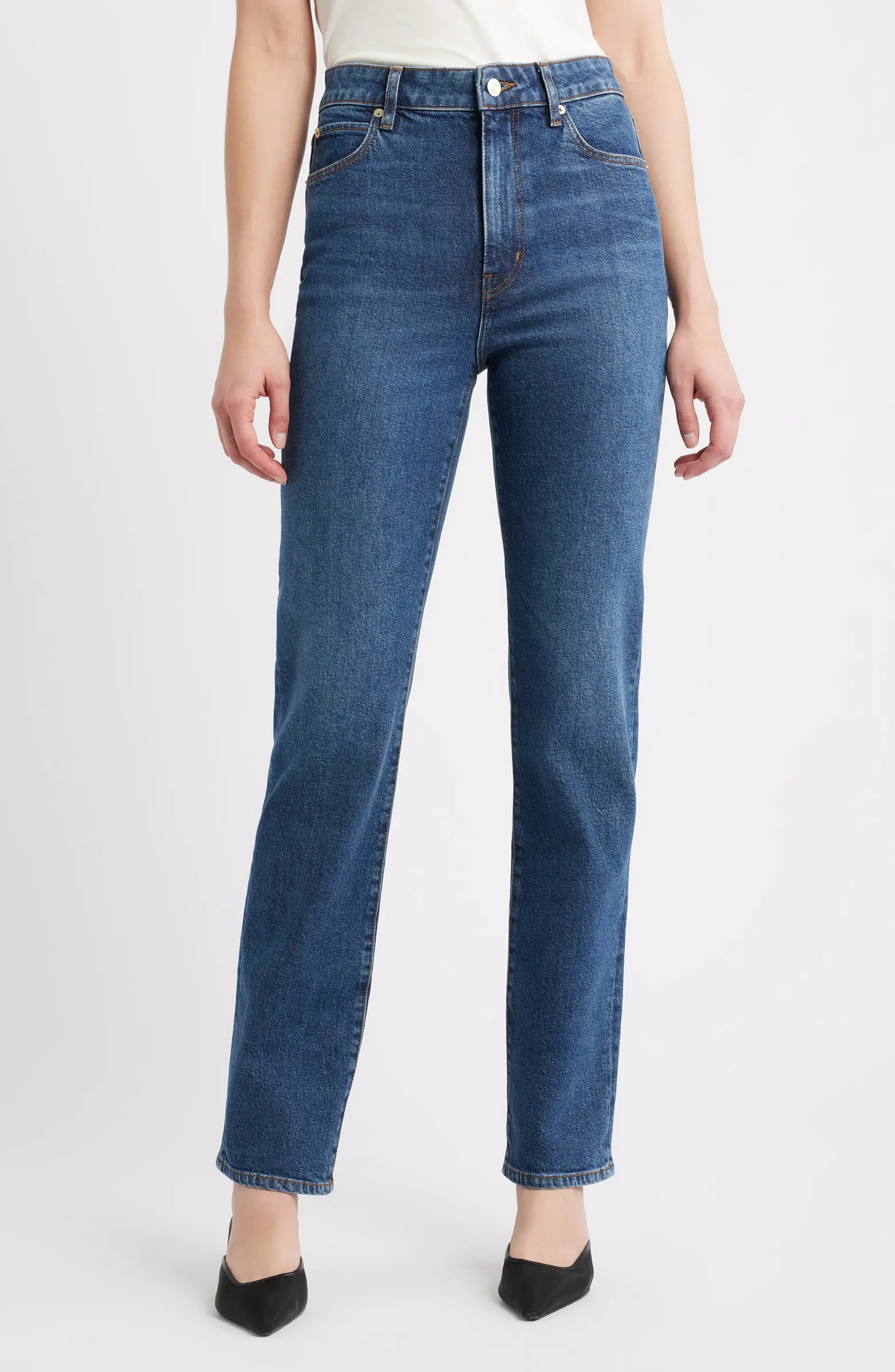 The Ruler High Waist Straight Leg Jeans | Nordstrom