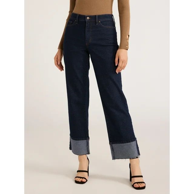 Scoop Women's Benton High Rise Straight Jeans, Sizes 0-20 - Walmart.com | Walmart (US)