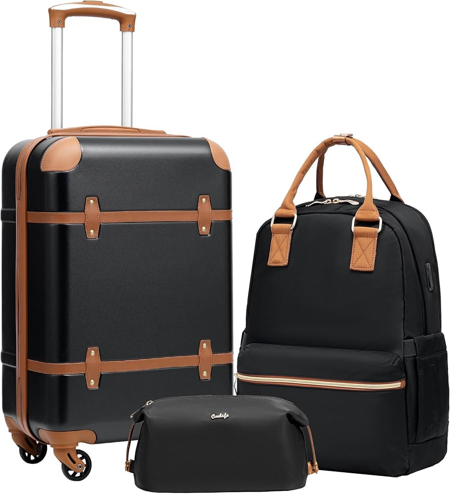 Coolife Luggage Set 3 Piece Suitcase Set Carry On Luggage Hardside Luggage TSA Lock Spinner Wheel... | Amazon (CA)
