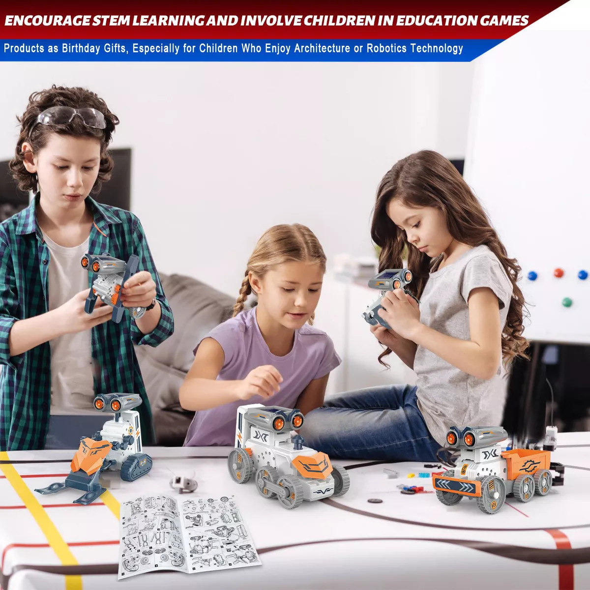 TITQWOP STEM Educational Building Toy for Kids 8–13, Easy-to-Assemble 21-in-1 Advanced Robot Science Kit, DIY Engineering Erector Set with 210 Pieces | Target