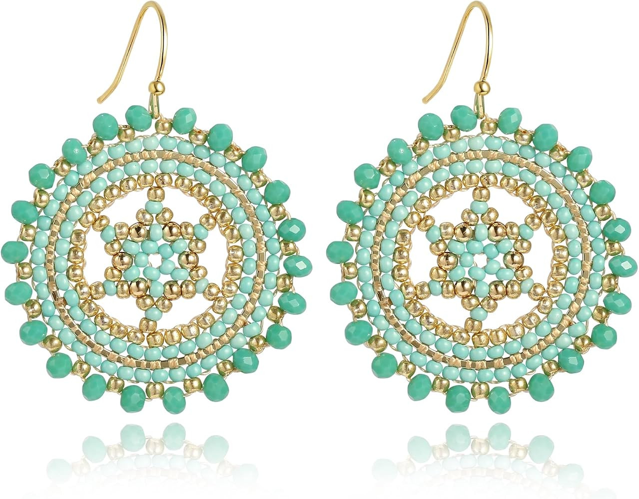 Elegance 11 Designs Beaded Earrings For Women Seed Bead Summer Beach Boho Statement Dangle Handma... | Amazon (US)