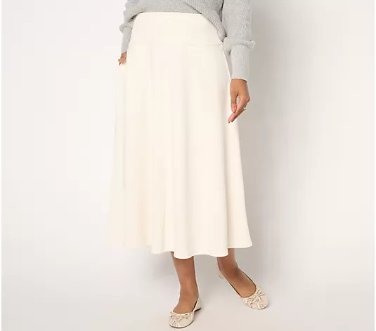 Peace Love World Regular Pull-On Scuba Knit Circle Skirt - QVC.com | QVC