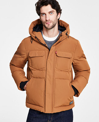 Levi's® Men's Quilted Hooded Puffer Jacket - Macy's | Macy's