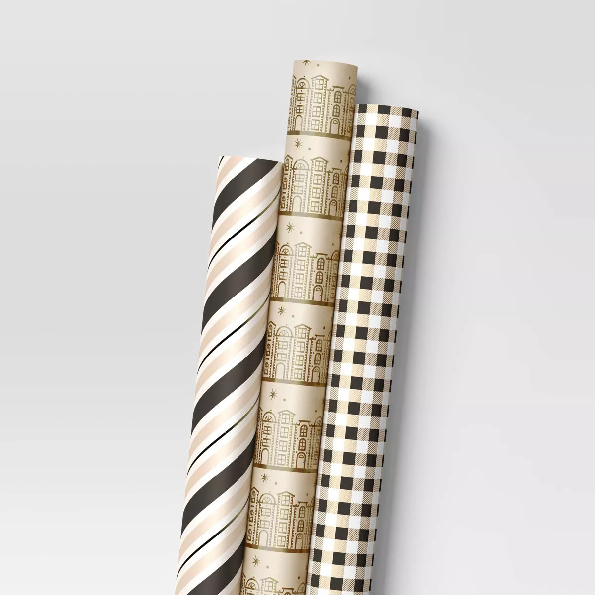 30" 3pk Christmas Premium Wrap Pack Neutral Metallics - Wondershop™ | Target