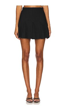 NICHOLAS Mimmy Pleated Mini Skirt in Black from Revolve.com | Revolve Clothing (Global)