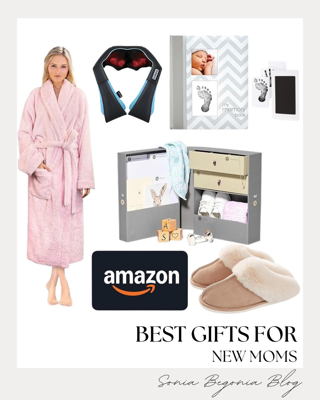 👶 BEST GIFTS for New Moms: Self-Care & Keepsakes!

Celebrate the incredible new mom in your life with this collection of thoughtful, practical, and relaxing gifts! 🤍

We are obsessed with prioritizing her comfort, starting with the ultra-soft, plush pink robe—perfect for late-night feedings and cozy mornings. Help her relax with the portable electric neck and shoulder massager, great for soothing tired muscles. For those precious keepsakes, the chevron-patterned baby memory book comes with a footprint kit to capture those tiny toes. Finish the self-care package with the faux fur-lined slip-on house slippers and the Amazon gift card, because every mom needs a little retail therapy!

Shop these wonderful gifts designed to pamper and support new parents! ✨

#NewMomGifts
#GiftsForNewMoms
#NewBabyGifts
#PostpartumCare
#SelfCareGifts
#PlushRobe
#MassageTherapy
#NeckMassager
#MemoryBook
#BabyKeepsakes
#FootprintKit
#Slippers
#HouseSlippers
#AmazonGiftCard
#MomLife
#LTKGiftGuide
#ThoughtfulGifts


#LTKFindsUnder50 #LTKGiftGuide #LTKmomlife