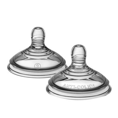 Tommee Tippee Anti-colic 2pk Medium Flow Nipples - Clear | Target