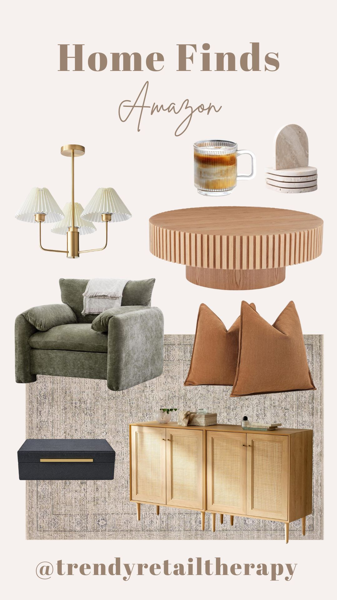 Amazon home furniture and decor. Modern neutral. Chair. Coffee table. Rug. Lighting

#LTKStyleTip #LTKHome #LTKCyberWeek
