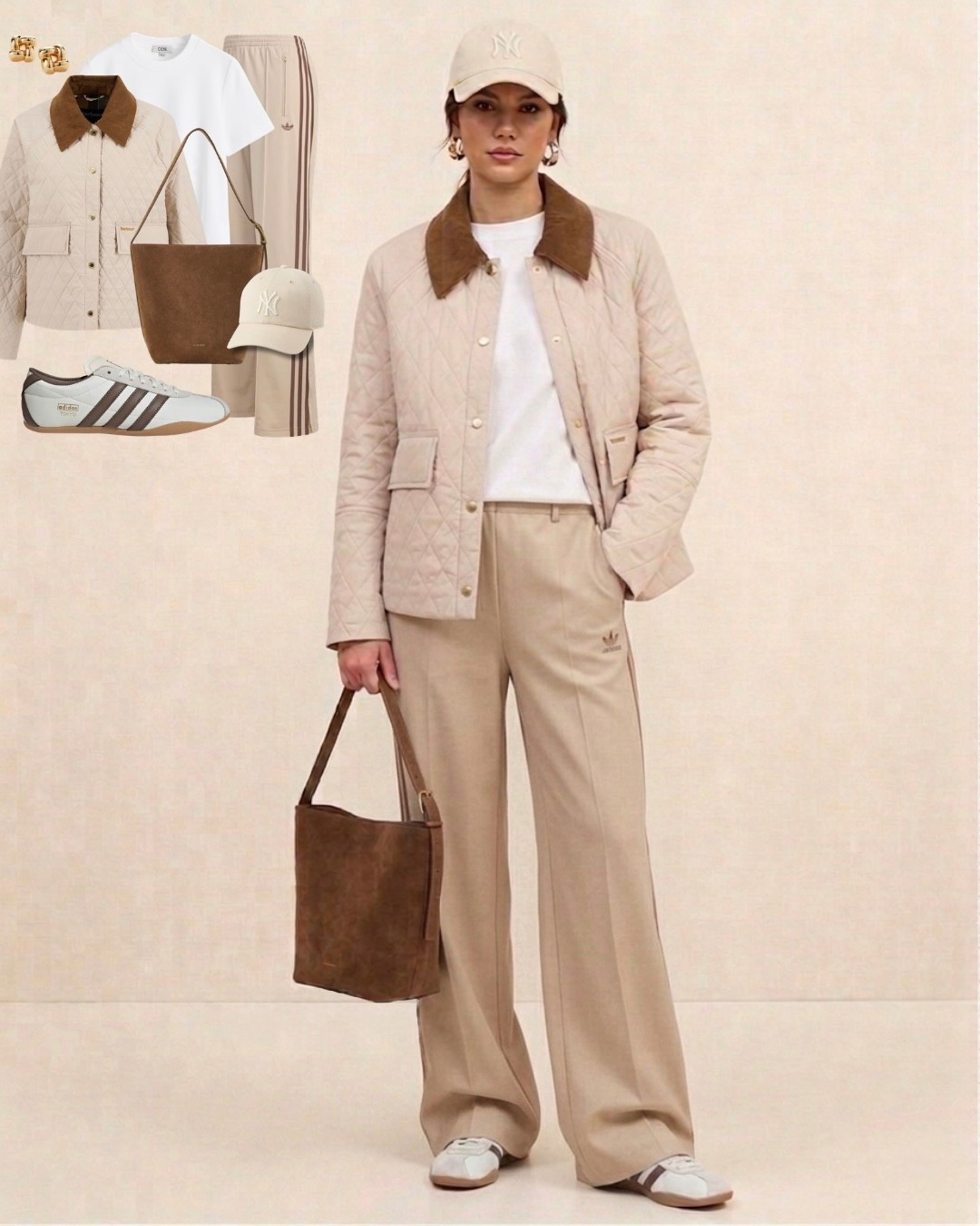 A quilted jacket + relaxed track pants + sleek sneakers = always works. 

#LTKgrwm #LTKSeasonal #LTKootd