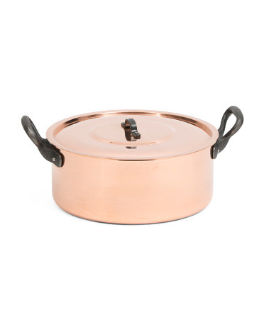 Handmade In France 8qt Copper Stockpot | TJ Maxx