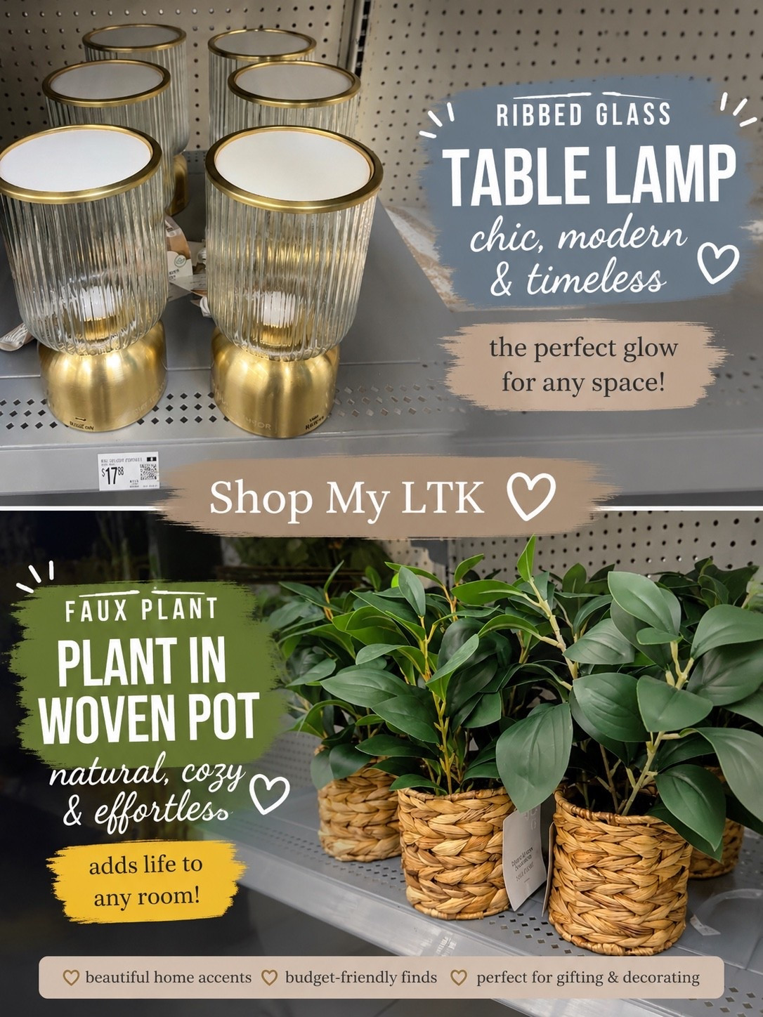 Designer-inspired home finds 🤍 These ribbed glass lamps and faux plants from Walmart instantly elevate any space without the luxury price tag.

#LTKHome #LTKSeasonal #LTKSaleAlert
