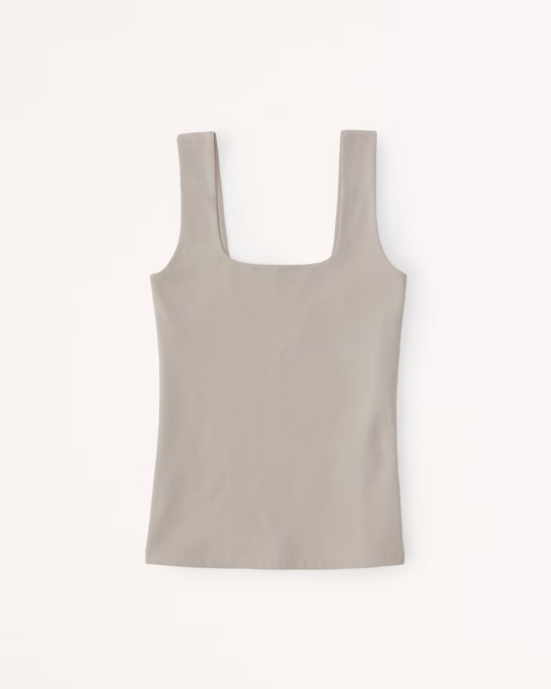 Cotton Seamless Fabric Squareneck Top | Abercrombie & Fitch (US)