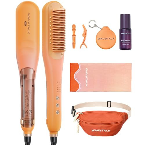 Wavytalk Spotlight Sleek Steamline Pro Festival Bundle, Steam Hair Straightener Brush 3 in 1, Steam Reduces Damage, Nourishes Hair, and Expedites Straightening | Amazon (US)