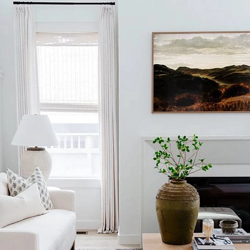 LIZ Polyester Linen Curtain Drapery | TWOPAGES