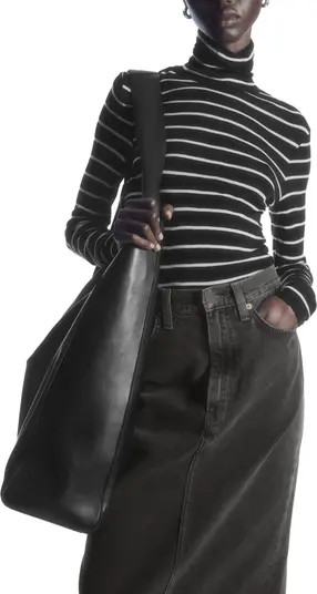 Stripe Merino Wool Turtleneck Sweater | Nordstrom