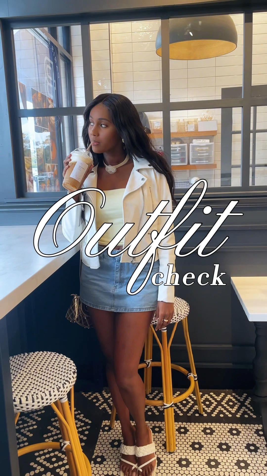 quick pre-fall fit check ft. iced coffee 🧋🫶🏾
—
target finds, target fashion, target style, fall outfit, fall style, fall outfit inspo, fall transition fit, #targetstyle #targetfashion #targetfinds #casualstyle #casualoutfit #fallstyle #falloutfit butter yellow, denim skirt, mini skirt, jacket, leather jacket, casual style 

#LTKFindsUnder50 #LTKSeasonal #LTKStyleTip