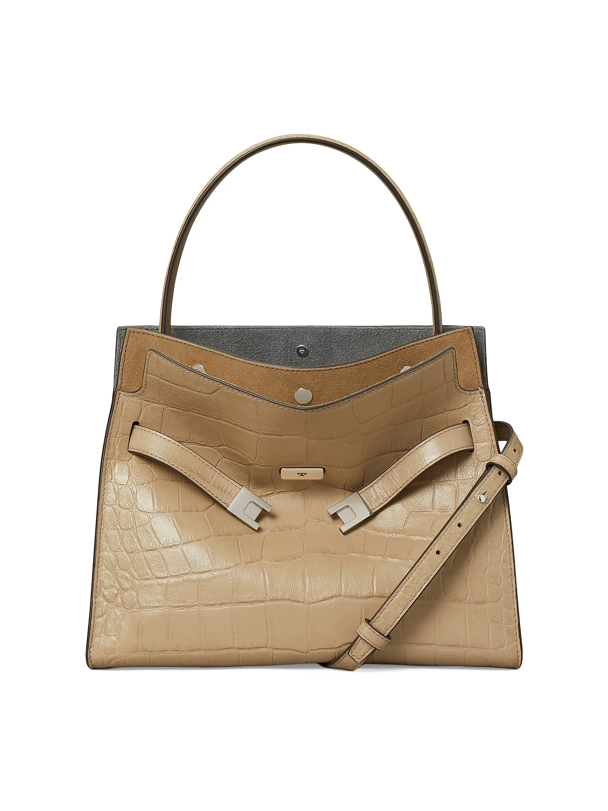 Lee Radziwill Small Croc-Embossed Leather Top Handle Bag | Saks Fifth Avenue