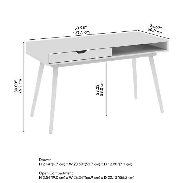 Bush Furniture Nora 54W Writing Computer Desk with Storage - Bed Bath & Beyond - 40306532 | Bed Bath & Beyond