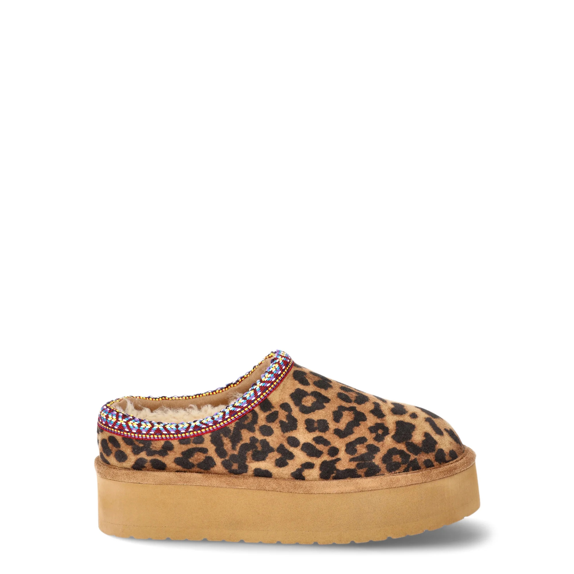 Madden NYC Women's Platform Faux Fur Lined Slip On Mules | Walmart (US)