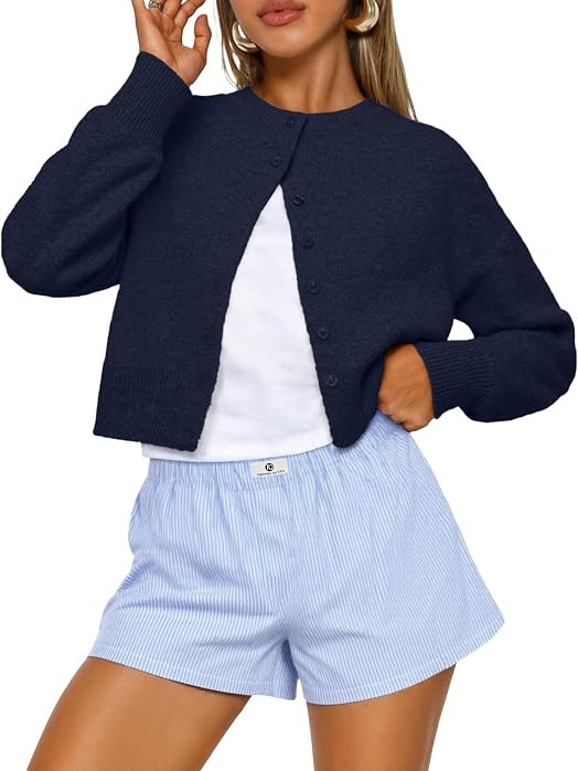 Trendy Queen Cropped Cardigan Sweaters for Women Y2k Fall Fashion Clothes 2026 | Amazon (US)