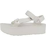Teva Women's Flatform Universal Platform Sandal, Bright White, 9 M US | Amazon (US)