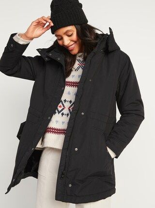 Faux-Fur Lined Hooded Parka Coat for Women | Old Navy (US)