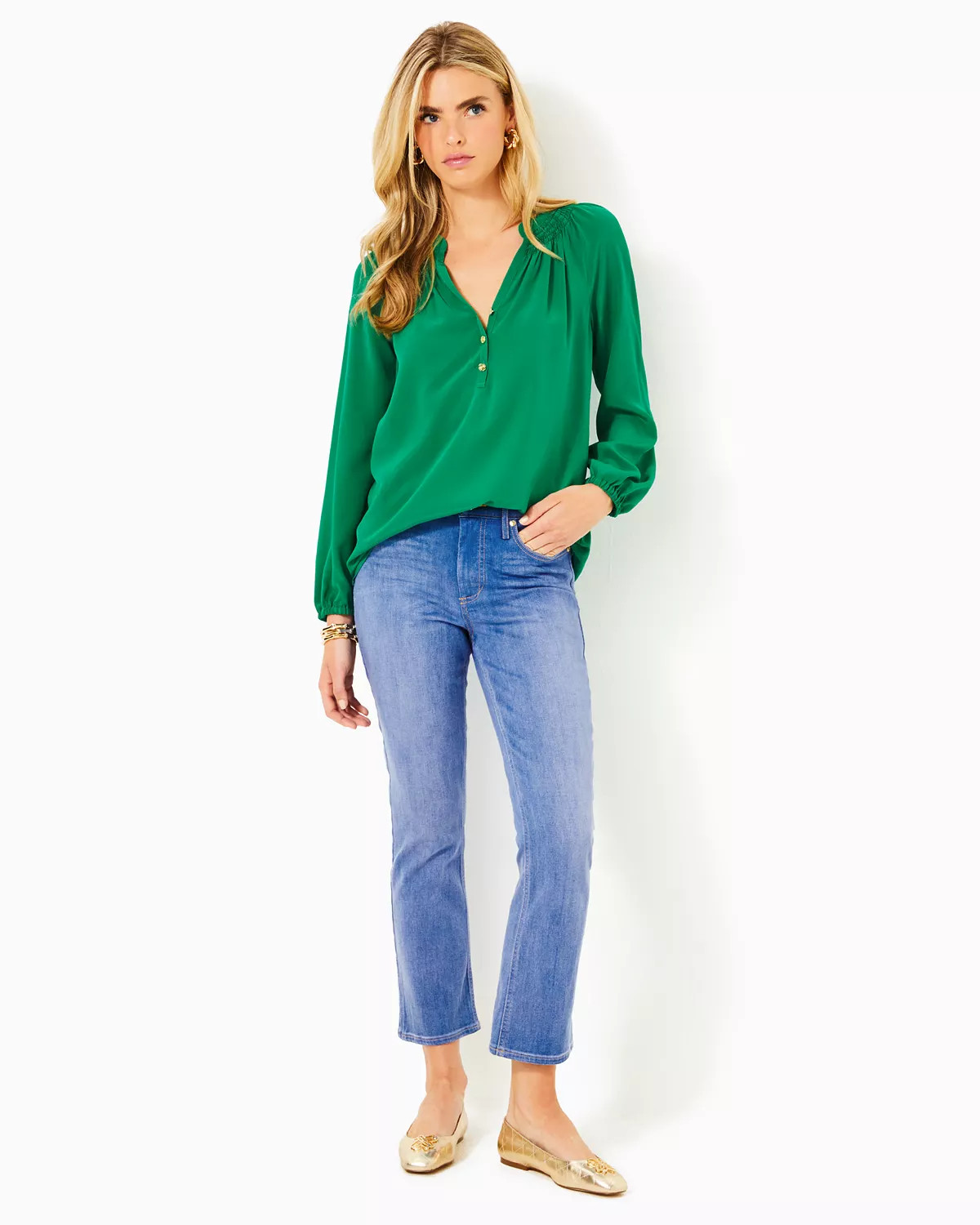 27" Liza High Rise Crop Flare Jean | Lilly Pulitzer