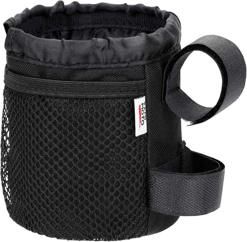 KEMIMOTO Bike Cup Holder, Bike Water Bottle Holder Bicycle Handlebar Drink Holder with Mesh Pocke... | Amazon (US)
