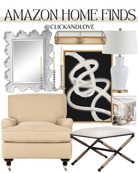 Amazon Home Finds 🖤

Home decor, bedroom, guest room, living room, dining room, abstract art, lamp, mirror, arm chair, frames, gold accent, accent decor, Amazon finds, Amazon home decor, Amazon 

#LTKstyletip #LTKunder50 #LTKhome