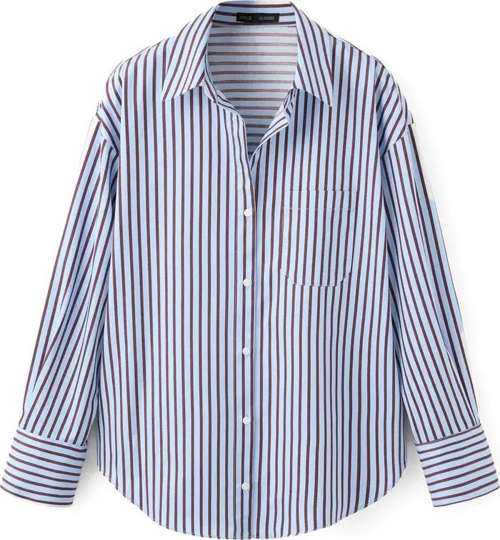 Stripe Cotton Blend Button-Up Shirt | Nordstrom