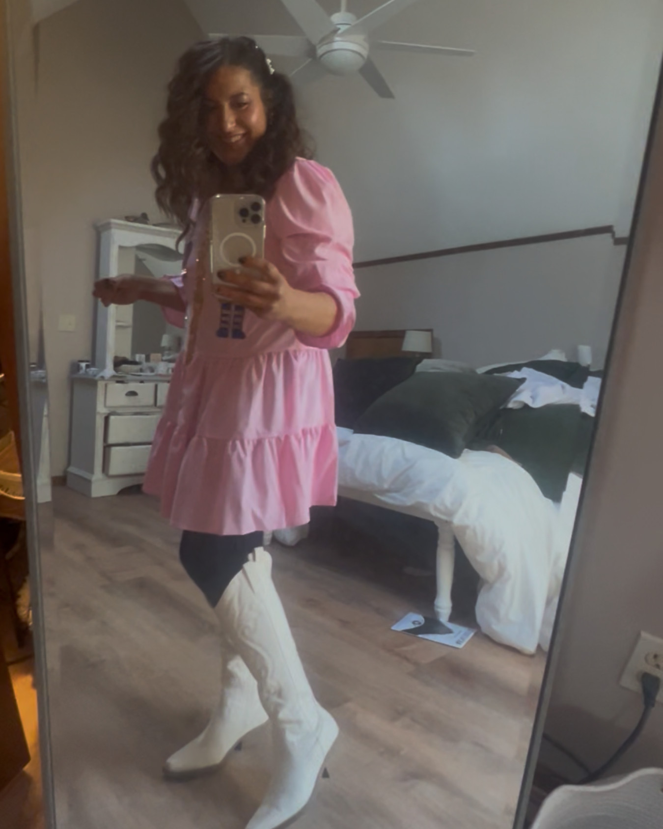 Serving the Lord… and a little holiday sparkle 🥹🎄 Nutcracker dress + white cowgirl boots for Christmas at church. Festive, feminine, and so fun. Linked for my girls who love faith + fashion 🤍 

 #LTKdayinmylife #LTKootd #LTKSeasonal