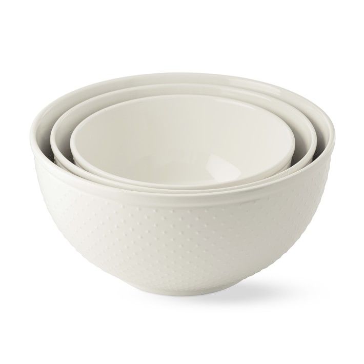 Swiss Dot Ceramic Bowls, Set of 3 | Williams-Sonoma