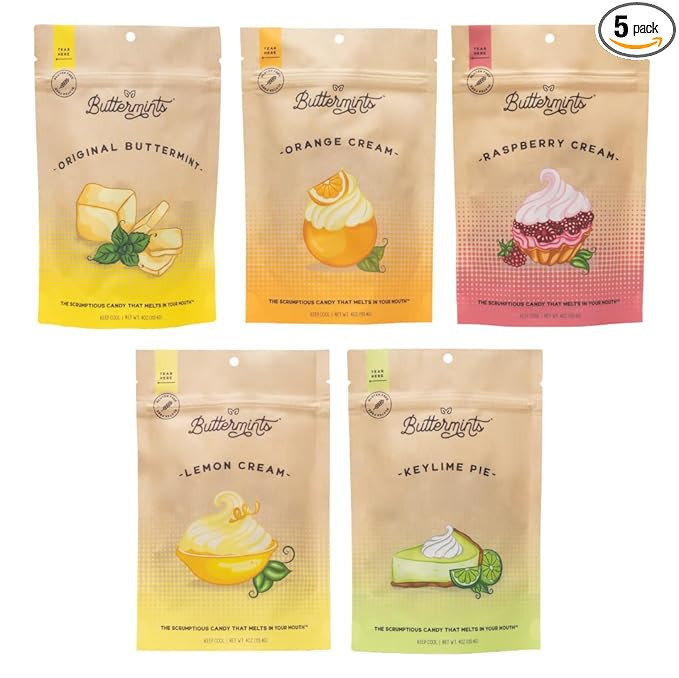 Buttermints The Bestsellers, Butter Mints Yellow Gold Candy Minty Gluten-Free Soft Taste, Unexpec... | Amazon (US)