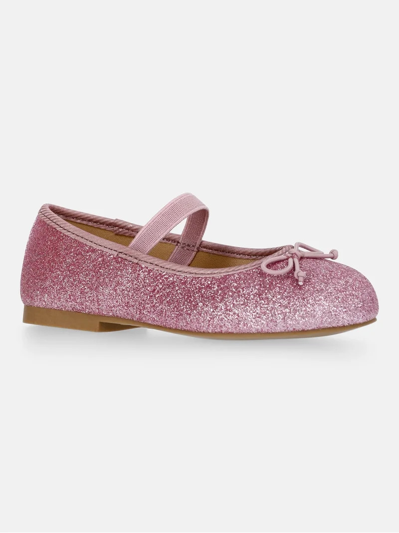 Wonder Nation Girls Bow Ballet Dress Shoes | Walmart (US)
