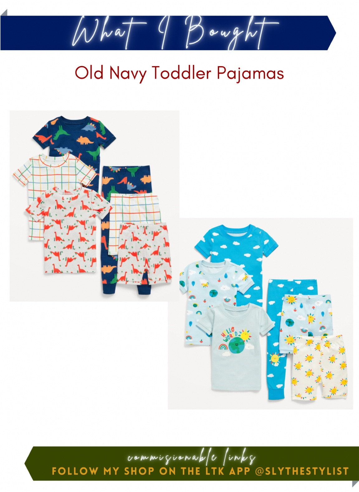 Old Navy toddler pajamas set, short sleeve, shorts, pants. On sale!

#LTKkids #LTKfindsunder50